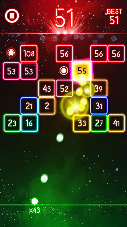 #6. Glow Balls - Bricks Breaker (Android) By: VVinner