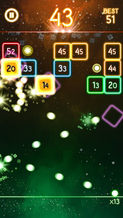 #7. Glow Balls - Bricks Breaker (Android) By: VVinner