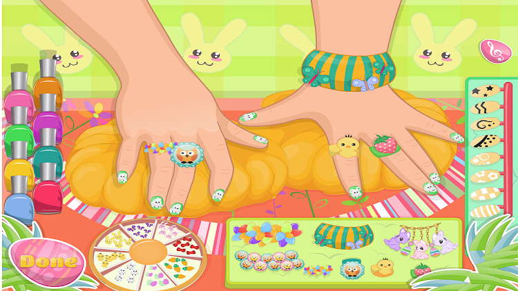 #9. Nail salon and Dress up game (Android) By: ghalia games