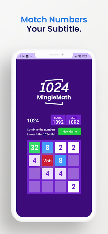 #3. Mingle Math 1024 (Android) By: Mussadiq Hafeez