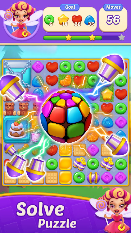 #2. Candy Frenzy - Match 3 Mania (Android) By: Yo App