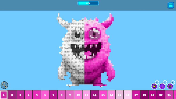 #5. Color by number: Pixel art (Android) By: MineGame