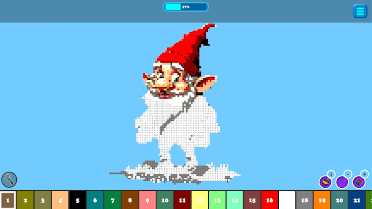 #6. Color by number: Pixel art (Android) By: MineGame