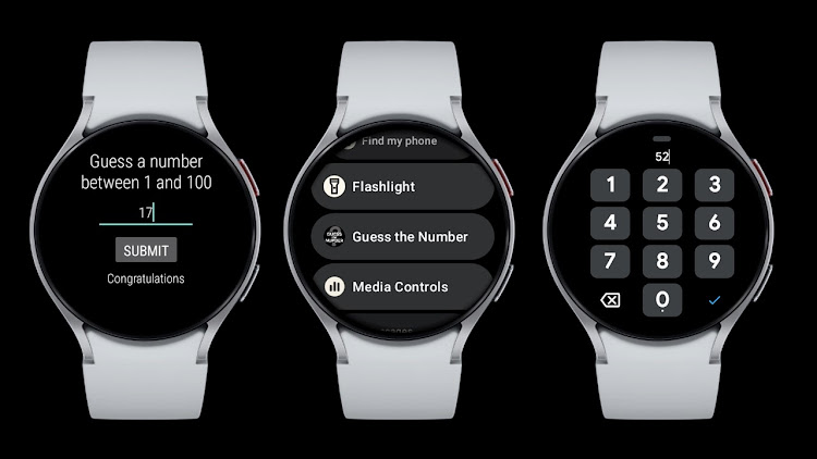 #3. Guess the Number Wear OS Game (Android) By: GPhoenix Apps