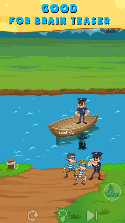 #3. River Crossing - Brain teaser (Android) By: MegaJoy Games Studio