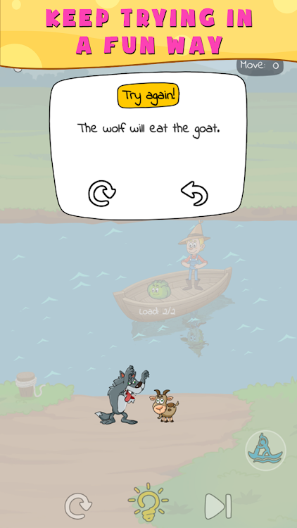 #4. River Crossing - Brain teaser (Android) By: MegaJoy Games Studio