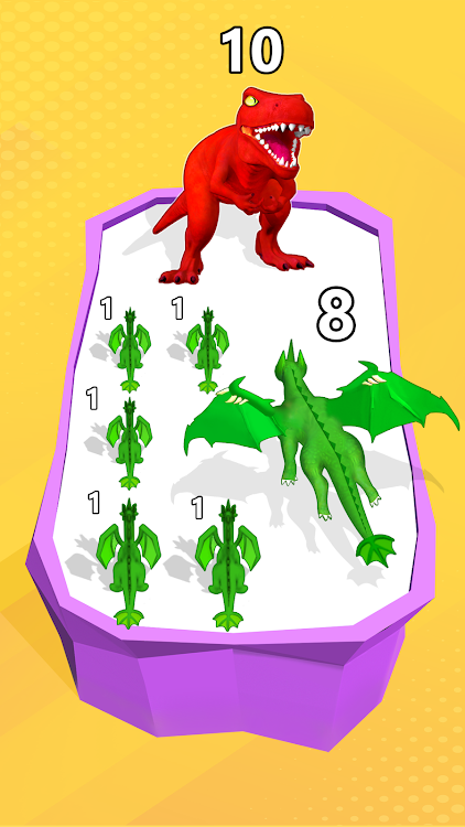 #3. Monster Merge Dinosaur Games (Android) By: Fried Chicken Games