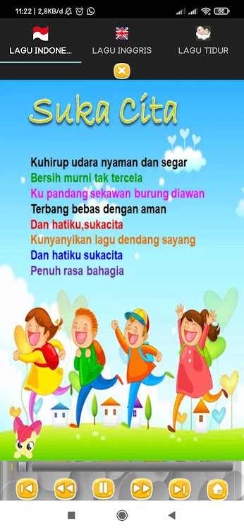 #3. kids song (Android) By: Edukids Play Studio