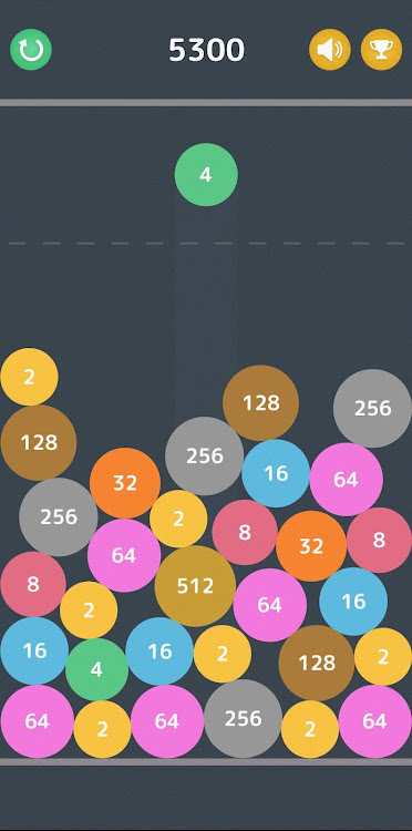 #2. 2048 Physical Balls (Android) By: minilogic