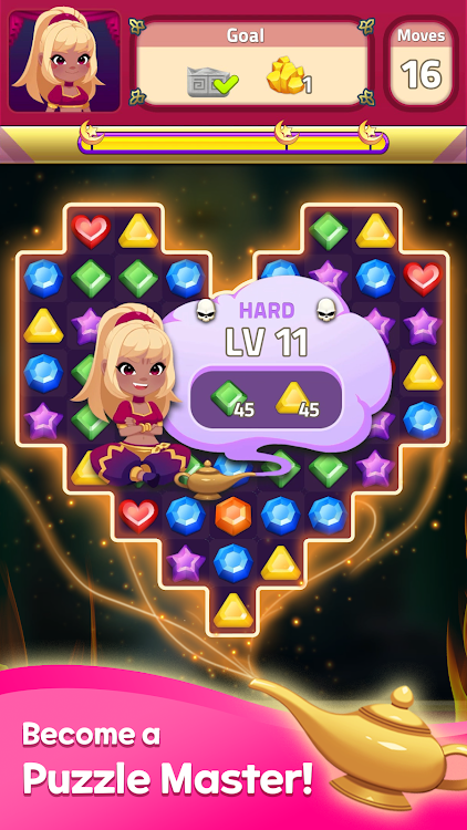 #4. Jewels Magic Carpet : Match3 (Android) By: SnowPig