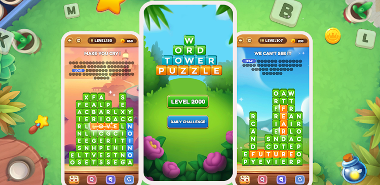 #6. Word Tower - Premium Puzzle (Android) By: otto games