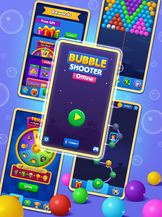 #8. Bubble Shooter : Offline Games (Android) By: Bubble Shooter @ MadOverGames