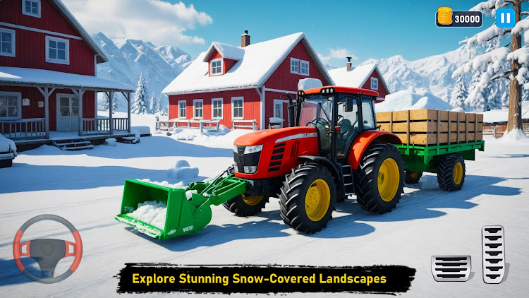 #2. Snow Tractor Farming Simulator (Android) By: CharWin Games