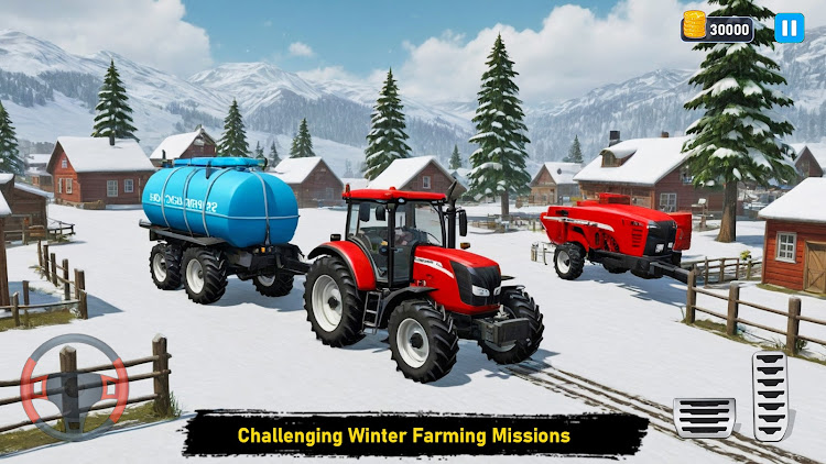 #9. Snow Tractor Farming Simulator (Android) By: CharWin Games