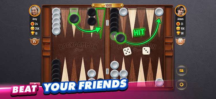 #5. Backgammon Plus - Board Game (Android) By: Zynga