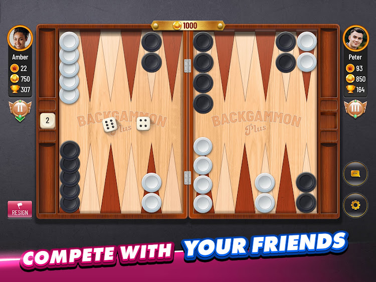 #9. Backgammon Plus - Board Game (Android) By: Zynga