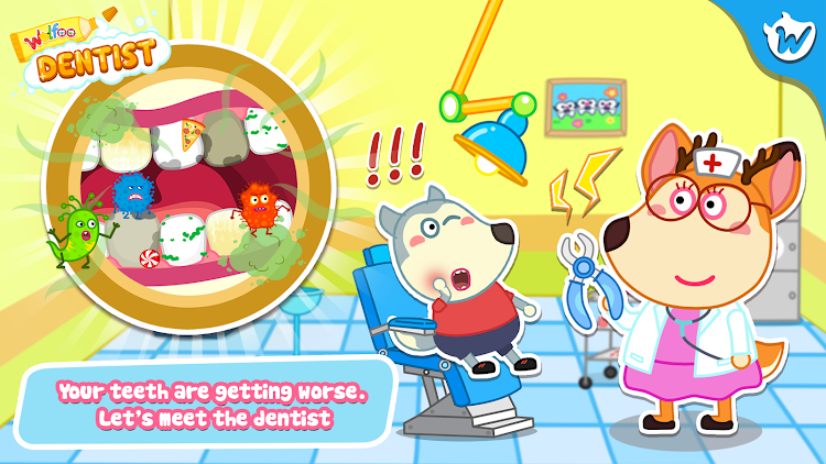 #6. Wolfoo Dentist: Dental Care (Android) By: Wolfoo Family