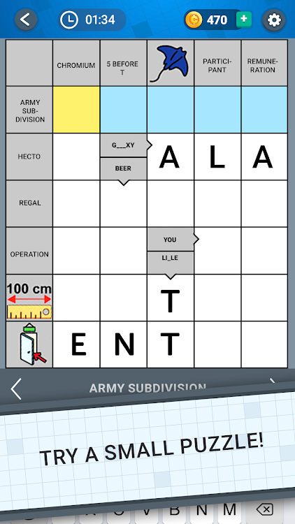 #5. Daily Crossword Arrow Solo (Android) By: FunCraft Games