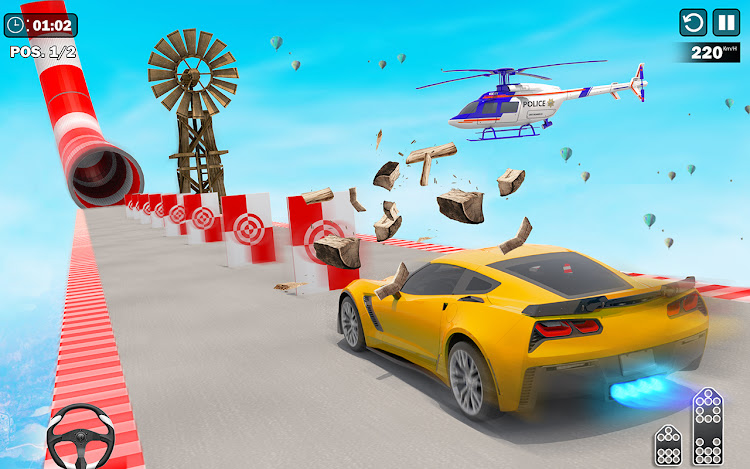 #4. Real Car Stunt Game Mega Ramp (Android) By: InfinityStudios.LLC