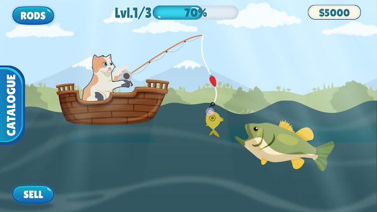 #3. Fish Catching - Cat Fish Game (Android) By: GamesCraft Studio