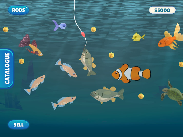 #6. Fish Catching - Cat Fish Game (Android) By: GamesCraft Studio