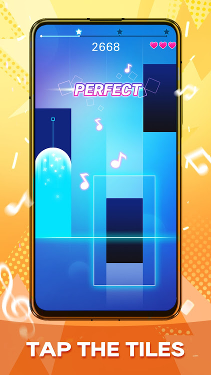 #4. Piano Music Heart: Pop Tiles (Android) By: CodiPlayer