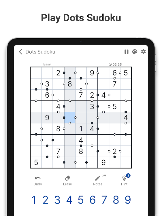 #7. Kropki Sudoku (Android) By: Brainbete