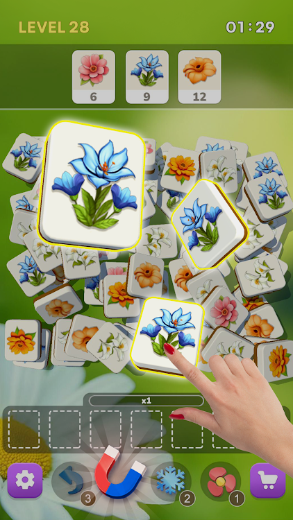 #6. Blossom Tile 3D: Triple Match (Android) By: Sonatgame