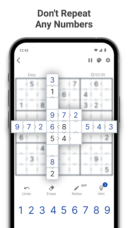 #2. Greater Than Sudoku (Android) By: Brainbete