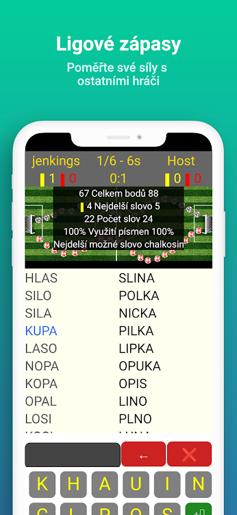 #3. Slovní Fotbal (Android) By: Jenkings