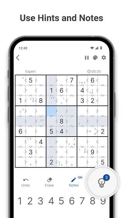 #6. Greater Than Sudoku (Android) By: Brainbete