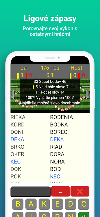 #3. Slovný Futbal (Android) By: Jenkings