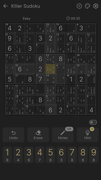 #3. Killer Sudoku (Android) By: Brainbete