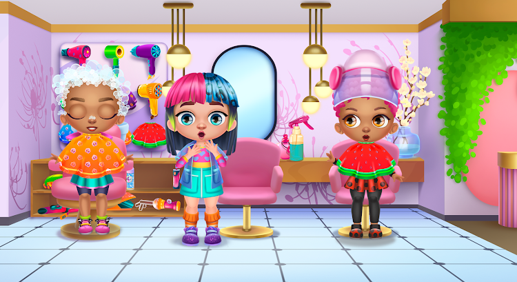 #10. Beauty salon: Girl hairstyles (Android) By: Hippo Kids Games