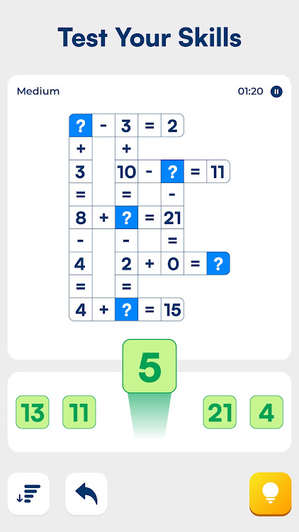 #2. Math Puzzles - Number Games (Android) By: App Craze