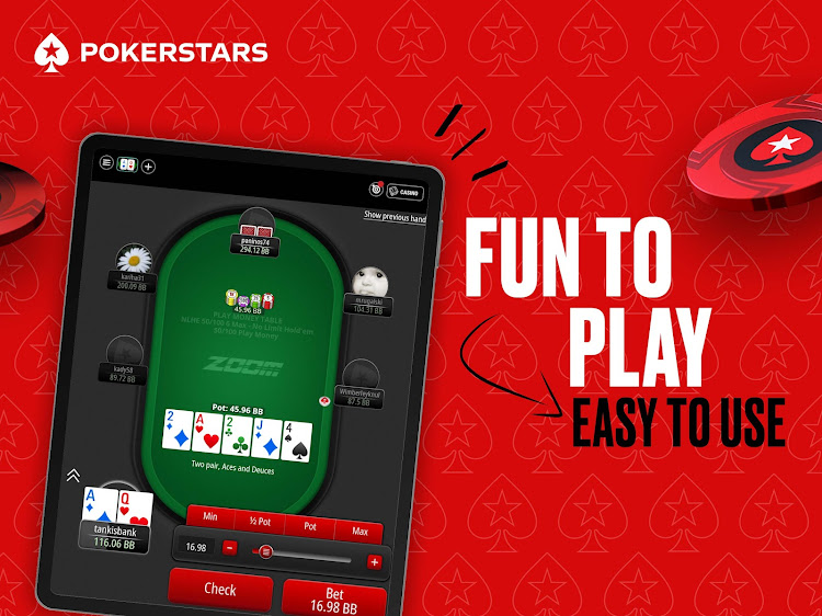 #7. PokerStars Poker Games Online (Android) By: Stars Mobile Limited