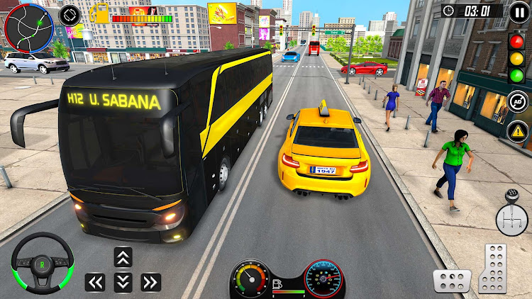 #6. City Bus Ride Drive Simulator (Android) By: Round Pixel Studios