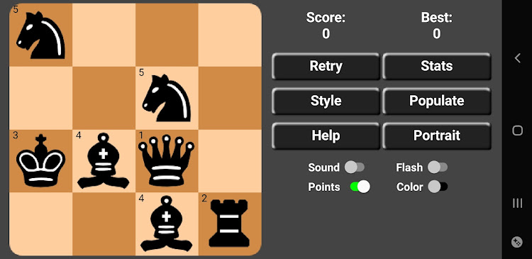 #3. 4x4 Solo Mini Chess Puzzles (Android) By: KG9E