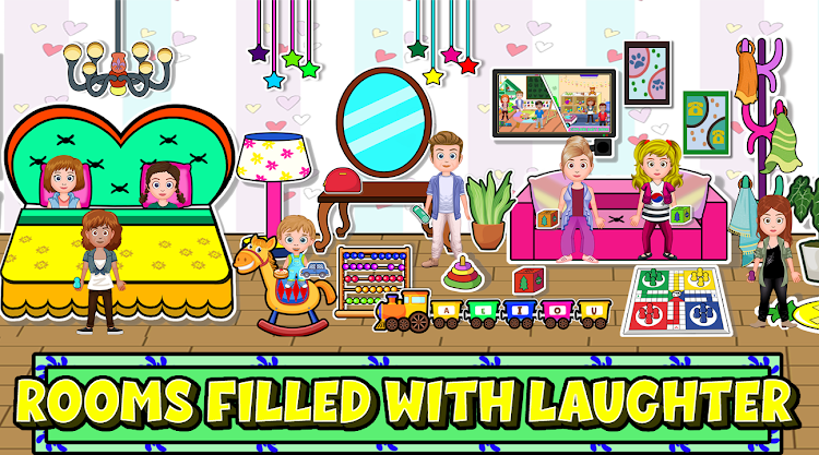 #6. My Family Town Doll City Games (Android) By: Kids Town Games Studio