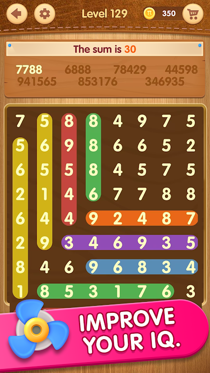 #2. Number Search: Math Sum (Android) By: SolitaireBit Studio