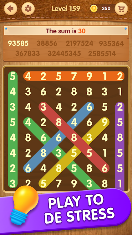 #8. Number Search: Math Sum (Android) By: SolitaireBit Studio