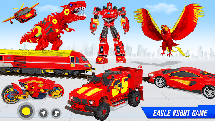 #7. Police Eagle Robot Car Game 3d (Android) By: Fun Games Studioz