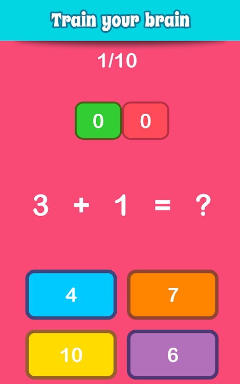 #3. Math Games, Learn Add Multiply (Android) By: GunjanApps Studios