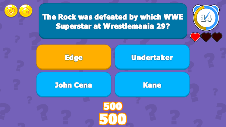 #2. Wrestling Trivia (Android) By: LoadUpGames.com