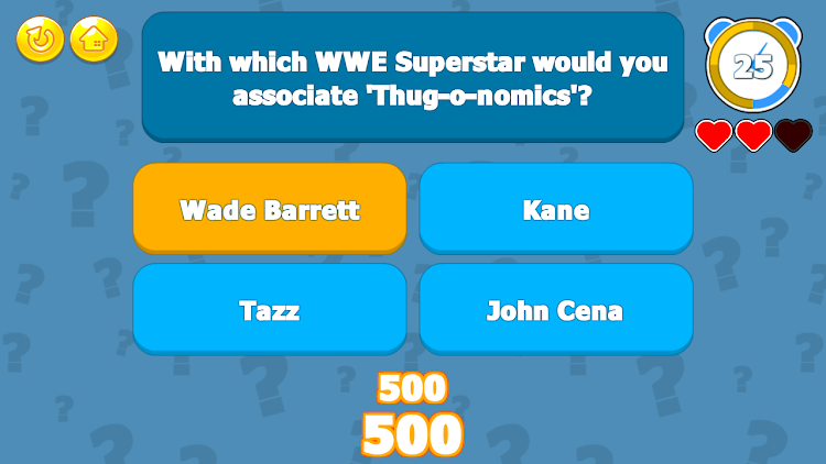 #5. Wrestling Trivia (Android) By: LoadUpGames.com