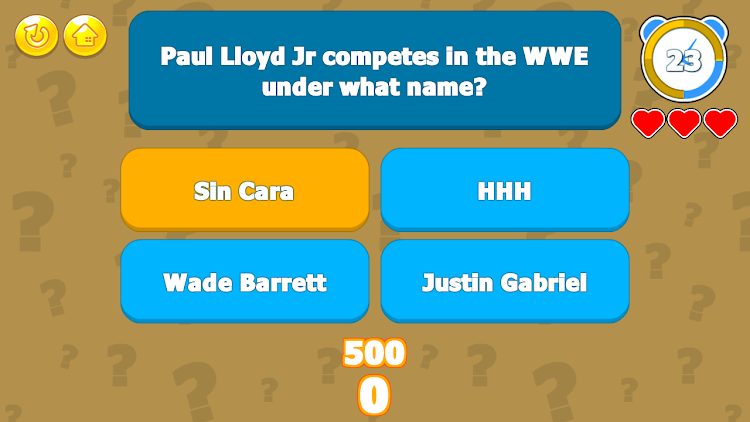 #7. Wrestling Trivia (Android) By: LoadUpGames.com