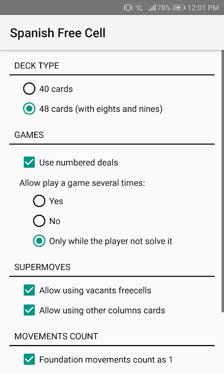 #5. Spanish Free Cell (Android) By: Melele