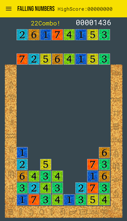 #2. Falling Numbers: Number Puzzle (Android) By: moongears