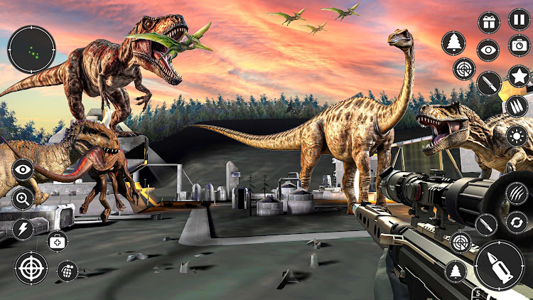 #3. Dino Hunting 3D - Gun Games (Android) By: Five.HundredK