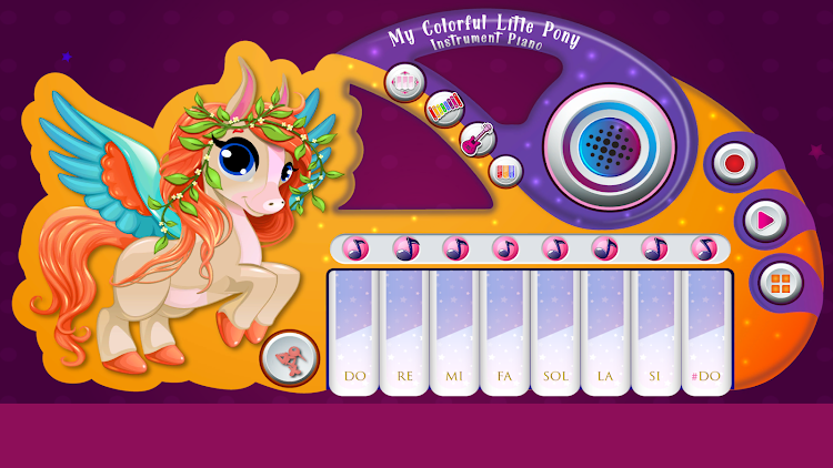 #2. My Colorful Little Pony Piano (Android) By: EYPONR GAMES eyup oner